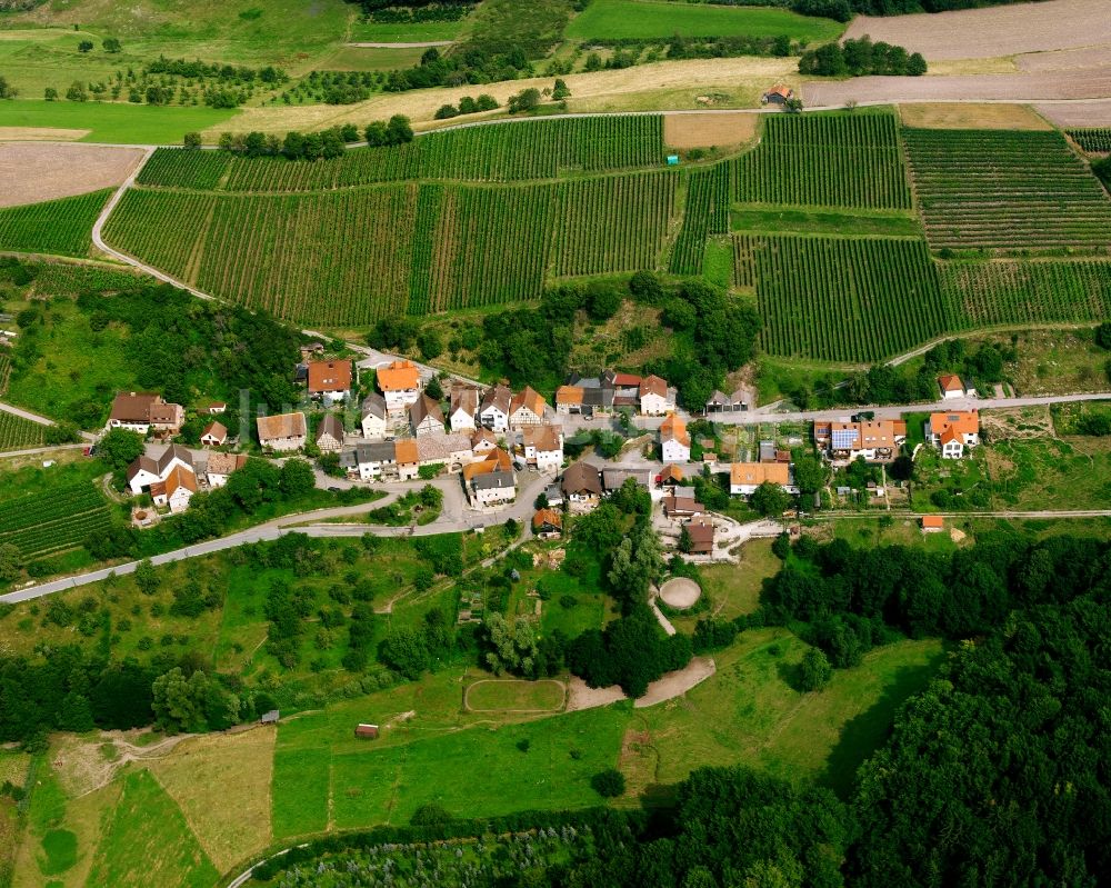 Luftbild Kaisersbach - Dorfkern am Feldrand in Kaisersbach im Bundesland Baden-Württemberg, Deutschland