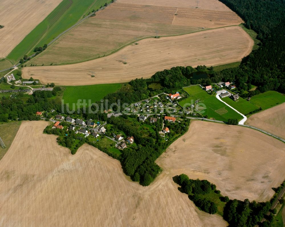Luftbild Kleinwaltersdorf - Dorfkern am Feldrand in Kleinwaltersdorf im Bundesland Sachsen, Deutschland