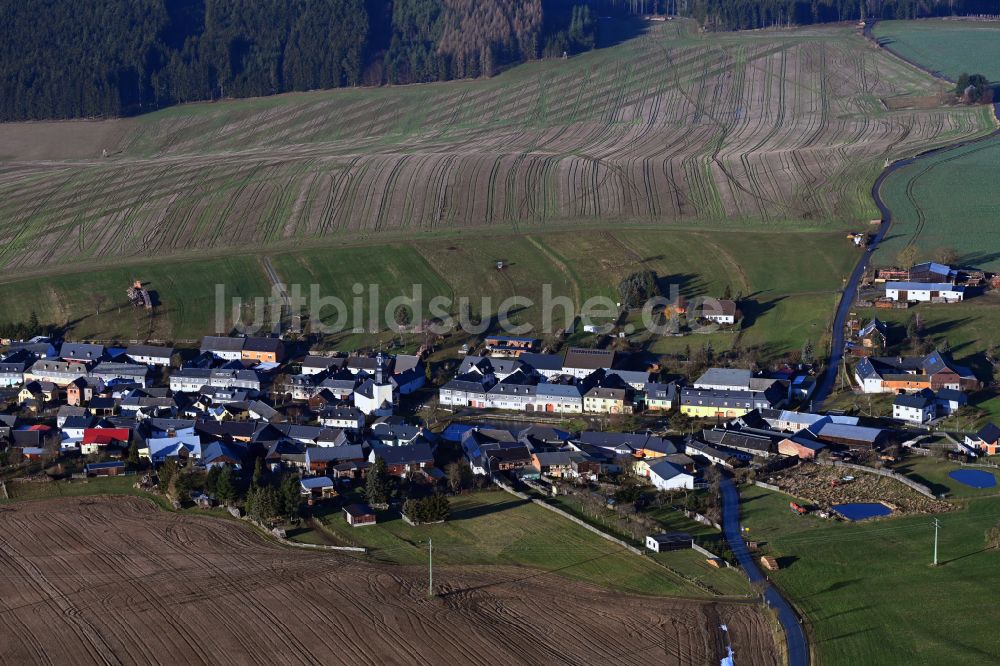 Luftbild Kolba - Dorfkern am Feldrand in Kolba im Bundesland Thüringen, Deutschland
