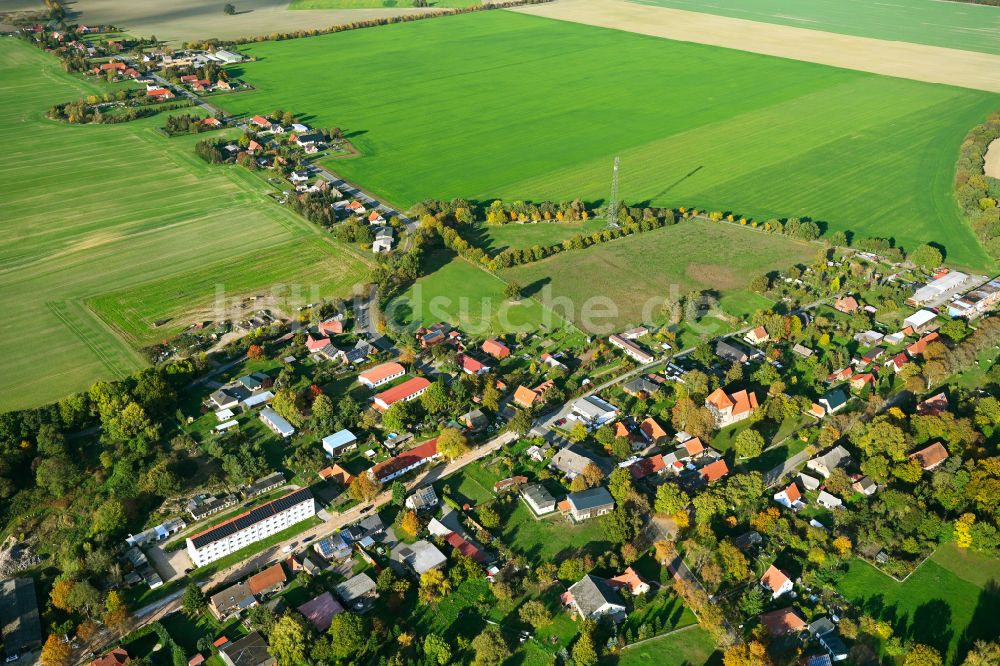 Luftbild Körchow - Dorfkern am Feldrand in Körchow im Bundesland Mecklenburg-Vorpommern, Deutschland