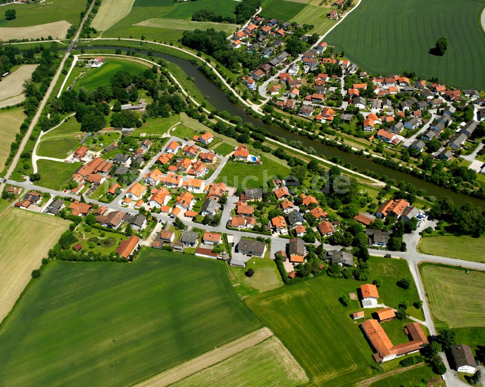 Kronberg von oben - Dorfkern am Feldrand in Kronberg im Bundesland Bayern, Deutschland