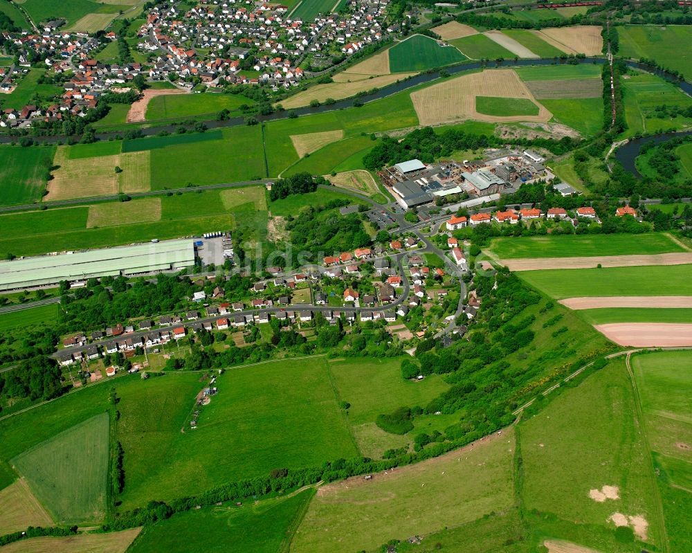 Luftbild Lengers - Dorfkern am Feldrand in Lengers im Bundesland Hessen, Deutschland