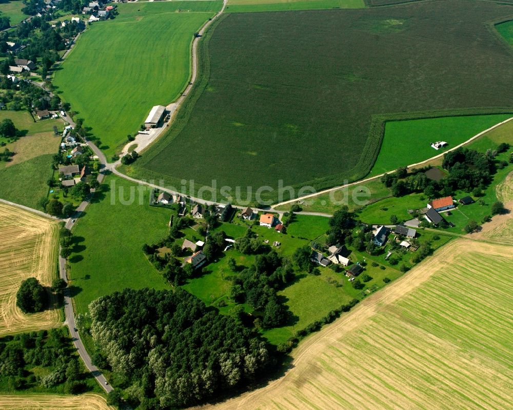 Luftbild Leubsdorf - Dorfkern am Feldrand in Leubsdorf im Bundesland Sachsen, Deutschland