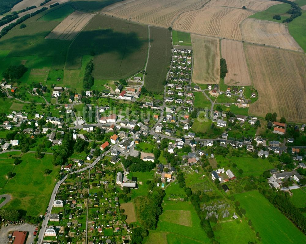 Luftbild Leubsdorf - Dorfkern am Feldrand in Leubsdorf im Bundesland Sachsen, Deutschland