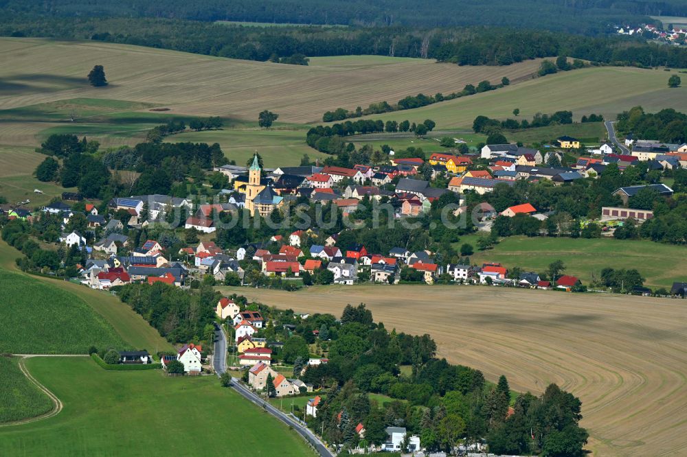Luftbild Lichtenberg - Dorfkern am Feldrand in Lichtenberg im Bundesland Sachsen, Deutschland