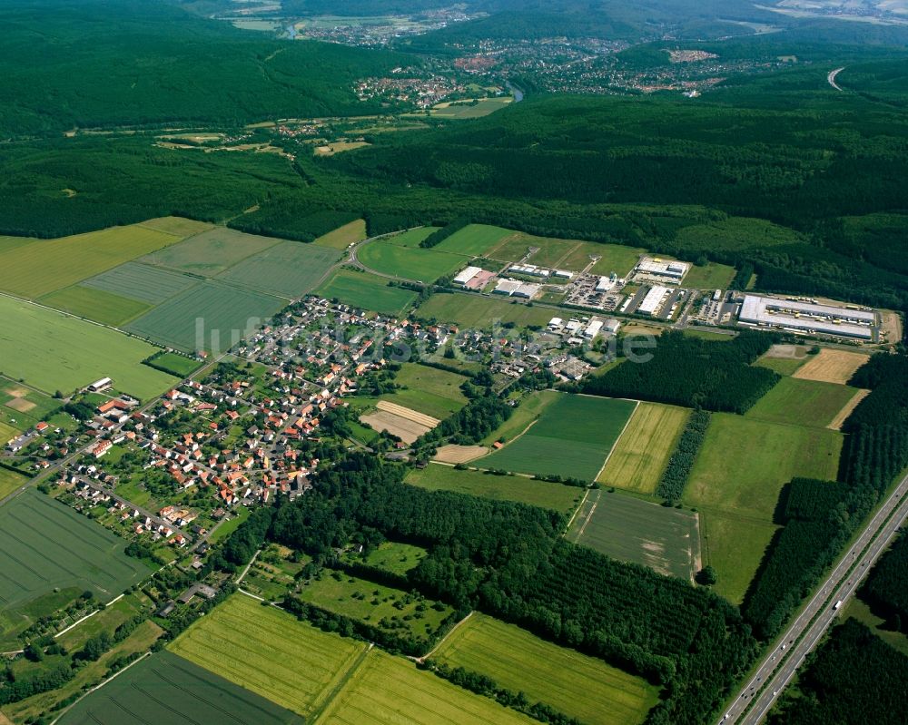 Luftaufnahme Lutterberg - Dorfkern am Feldrand in Lutterberg im Bundesland Niedersachsen, Deutschland
