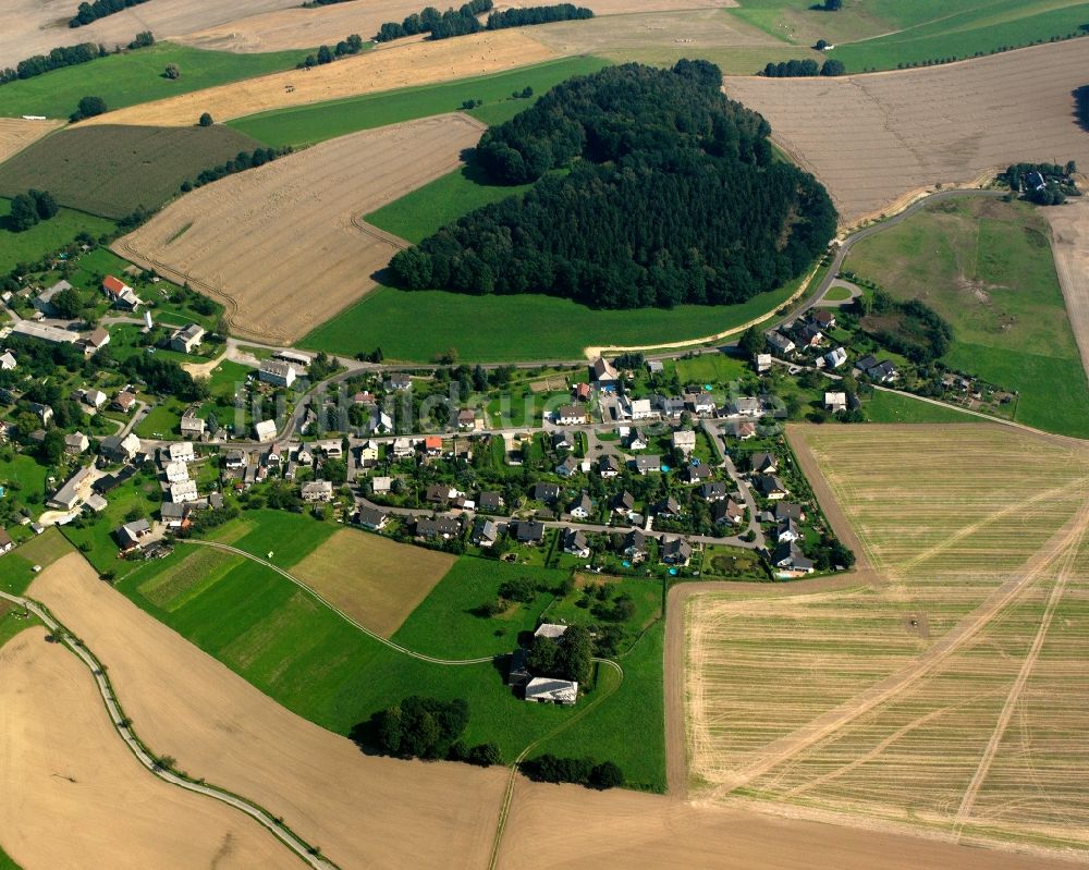 Luftbild Marbach - Dorfkern am Feldrand in Marbach im Bundesland Sachsen, Deutschland