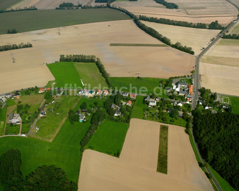 Luftbild Memmendorf - Dorfkern am Feldrand in Memmendorf im Bundesland Sachsen, Deutschland