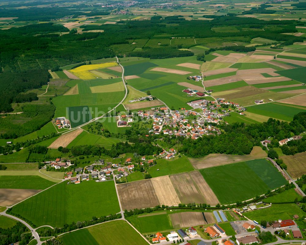 Luftbild Mettenberg - Dorfkern am Feldrand in Mettenberg im Bundesland Baden-Württemberg, Deutschland