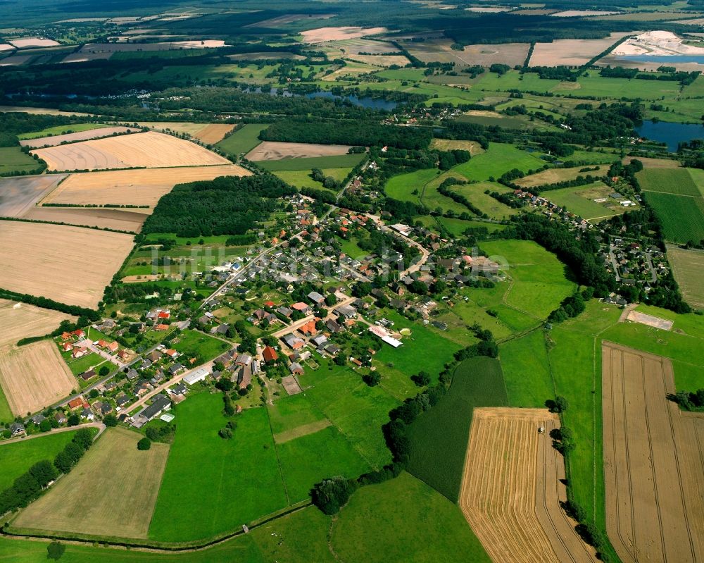 Luftbild Mühlenkamp - Dorfkern am Feldrand in Mühlenkamp im Bundesland Schleswig-Holstein, Deutschland