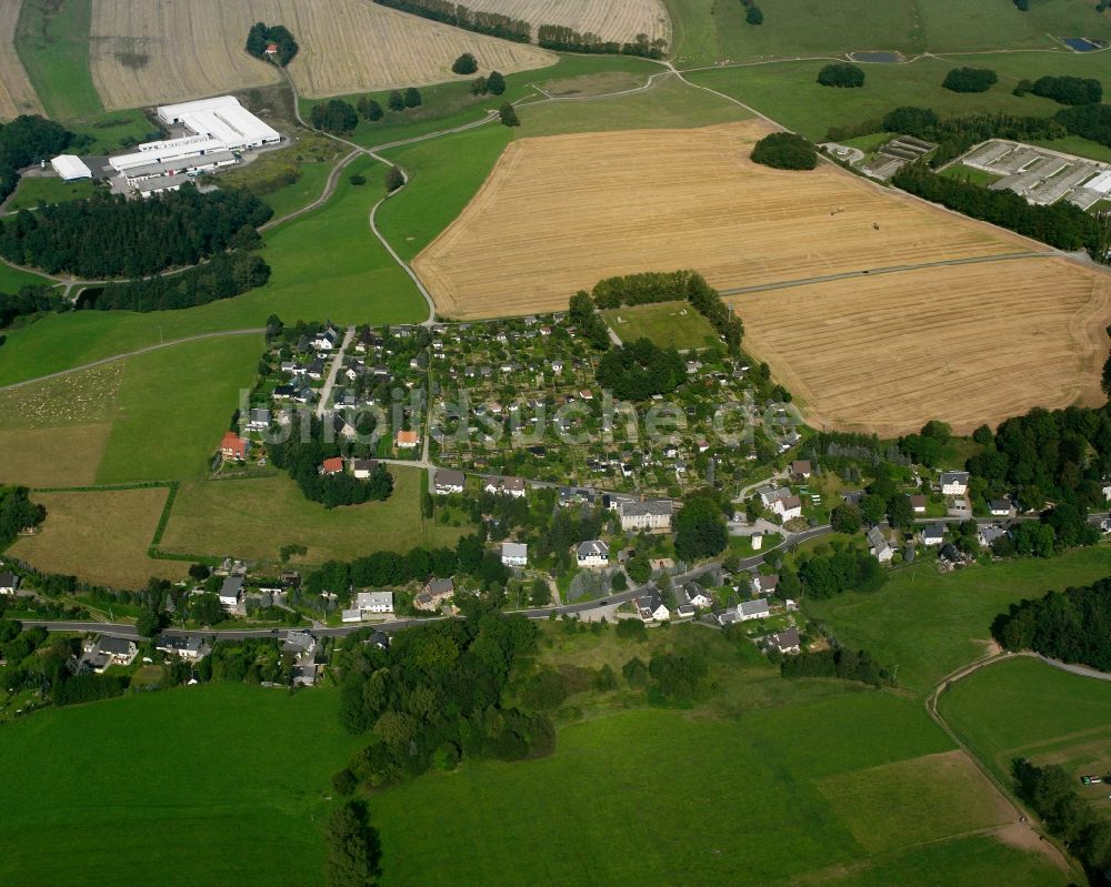 Luftaufnahme St. Michaelis - Dorfkern am Feldrand in St. Michaelis im Bundesland Sachsen, Deutschland