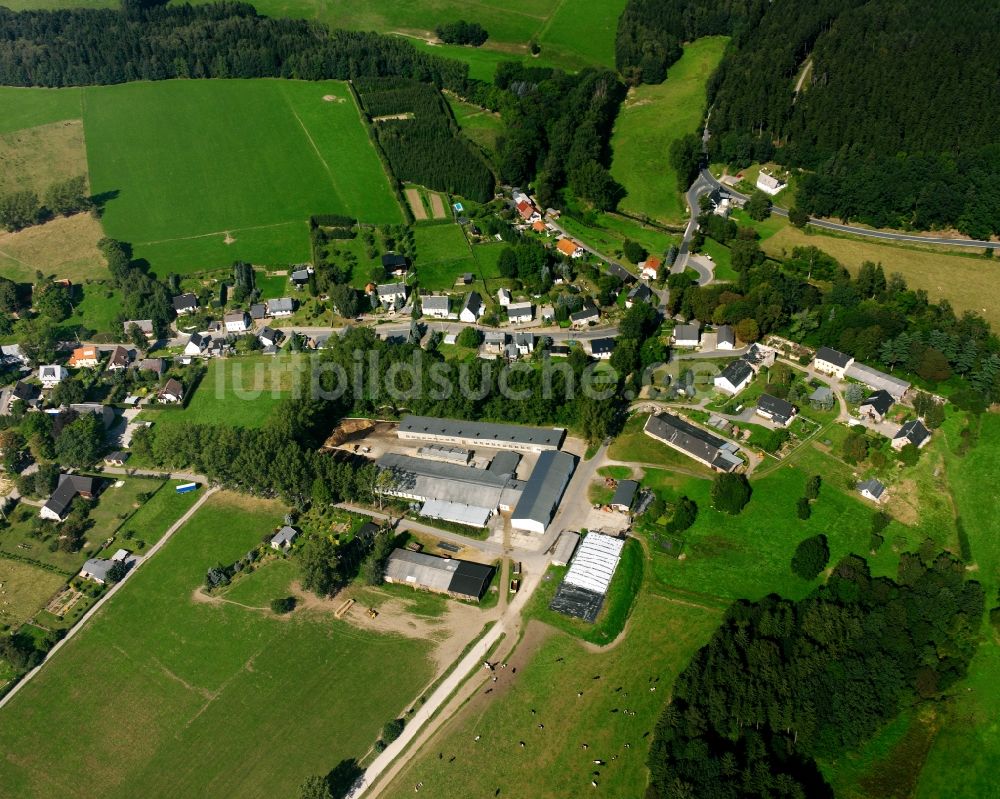 Luftbild St. Michaelis - Dorfkern am Feldrand in St. Michaelis im Bundesland Sachsen, Deutschland