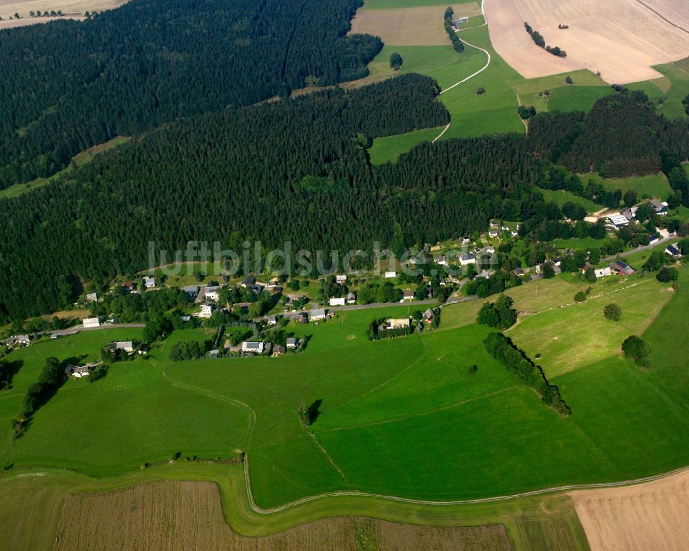 Luftbild Nassau - Dorfkern am Feldrand in Nassau im Bundesland Sachsen, Deutschland