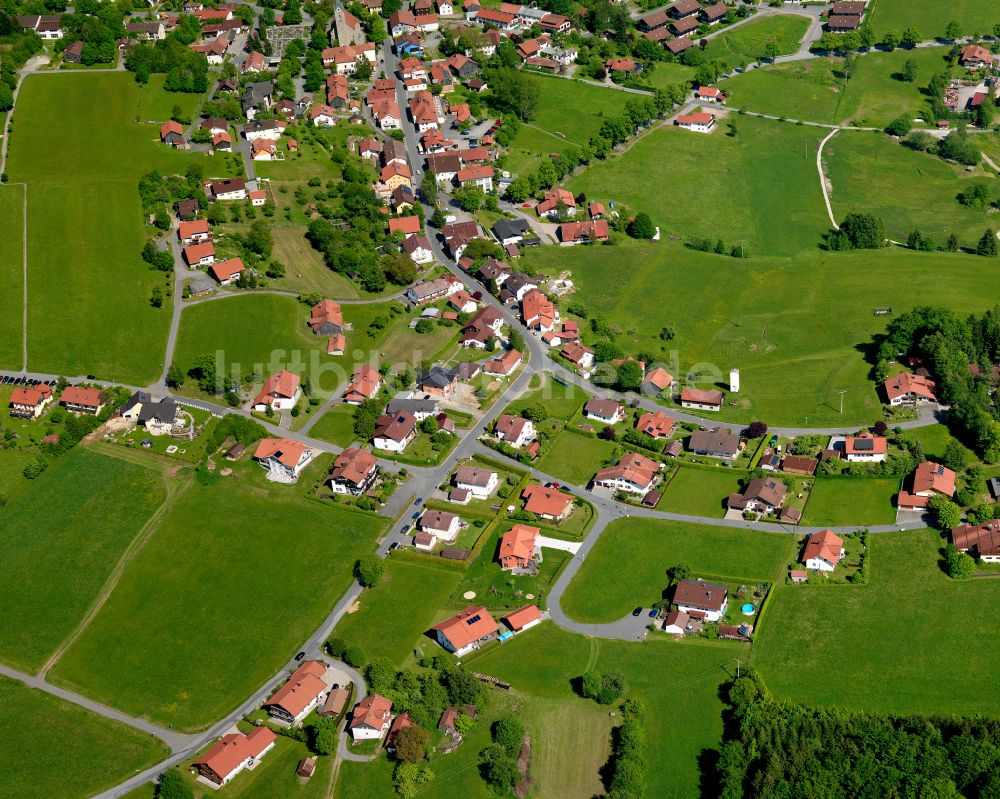 Luftbild Neuschönau - Dorfkern am Feldrand in Neuschönau im Bundesland Bayern, Deutschland