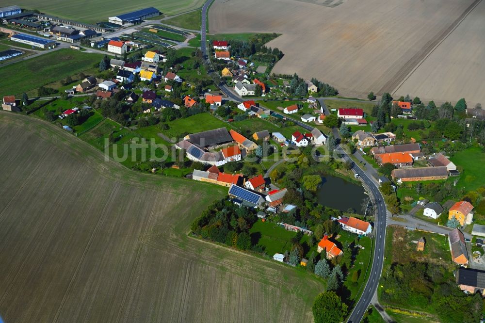 Luftaufnahme Ogkeln - Dorfkern am Feldrand in Ogkeln im Bundesland Sachsen-Anhalt, Deutschland