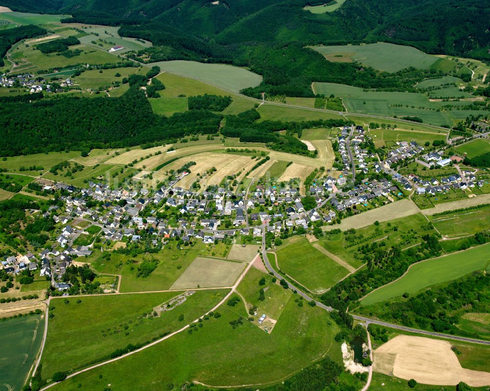 Luftbild Oppenhausen - Dorfkern am Feldrand in Oppenhausen im Bundesland Rheinland-Pfalz, Deutschland
