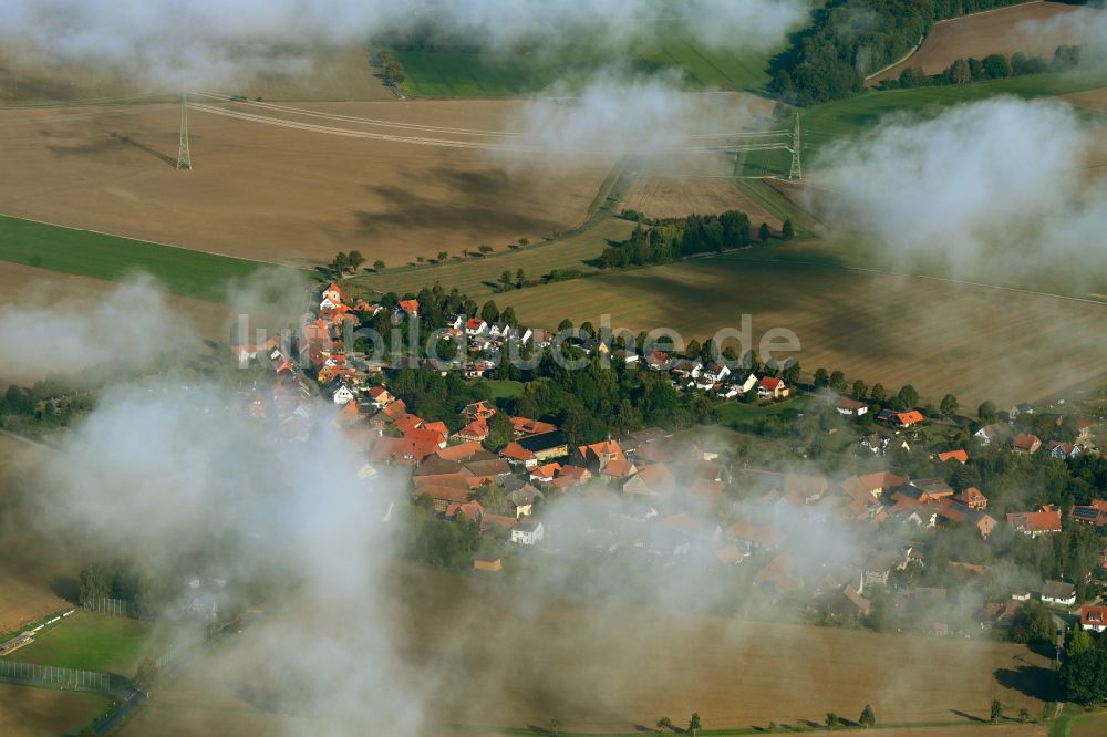 Orxhausen von oben - Dorfkern am Feldrand in Orxhausen im Bundesland Niedersachsen, Deutschland