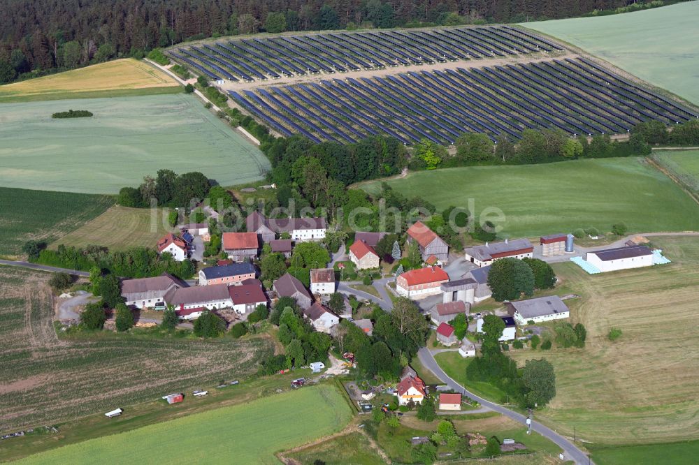 Luftaufnahme Preußling - Dorfkern am Feldrand in Preußling im Bundesland Bayern, Deutschland