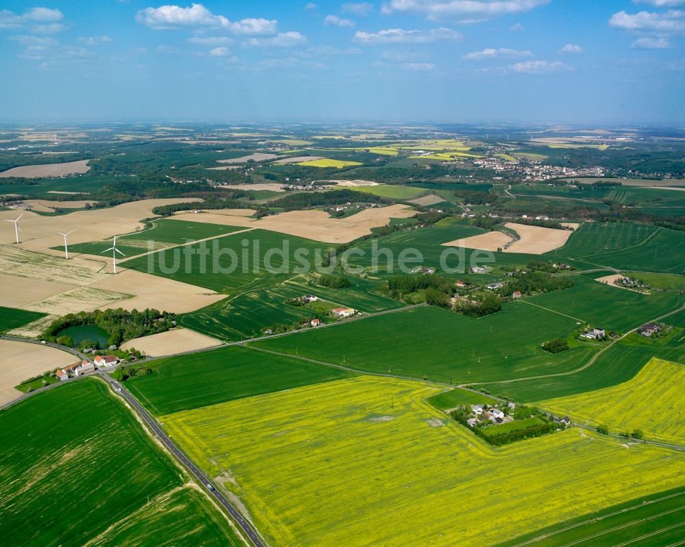 Luftbild Reichenbach - Dorfkern am Feldrand in Reichenbach im Bundesland Sachsen, Deutschland
