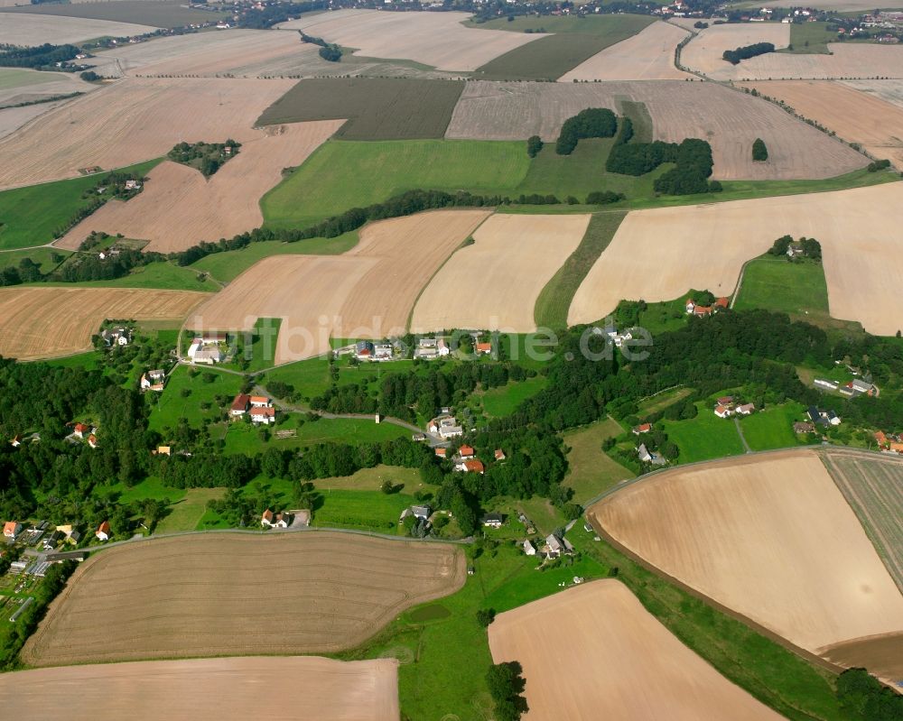 Luftbild Reinsberg - Dorfkern am Feldrand in Reinsberg im Bundesland Sachsen, Deutschland