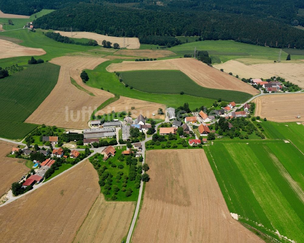 Luftaufnahme Reischach - Dorfkern am Feldrand in Reischach im Bundesland Baden-Württemberg, Deutschland