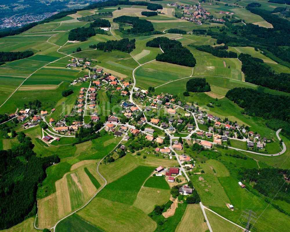 Rickenbach von oben - Dorfkern am Feldrand in Rickenbach im Bundesland Baden-Württemberg, Deutschland