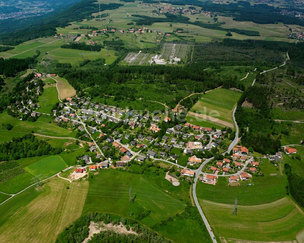 Rickenbach aus der Vogelperspektive: Dorfkern am Feldrand in Rickenbach im Bundesland Baden-Württemberg, Deutschland