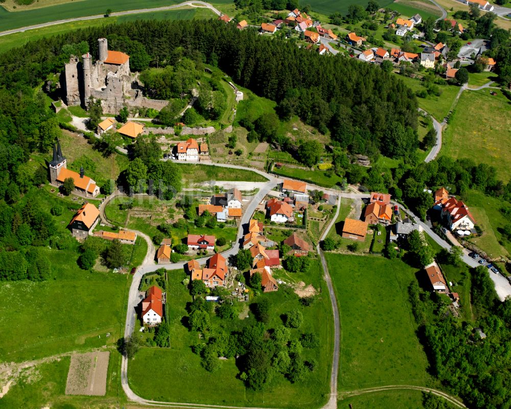 Luftbild Rimbach - Dorfkern am Feldrand in Rimbach im Bundesland Thüringen, Deutschland