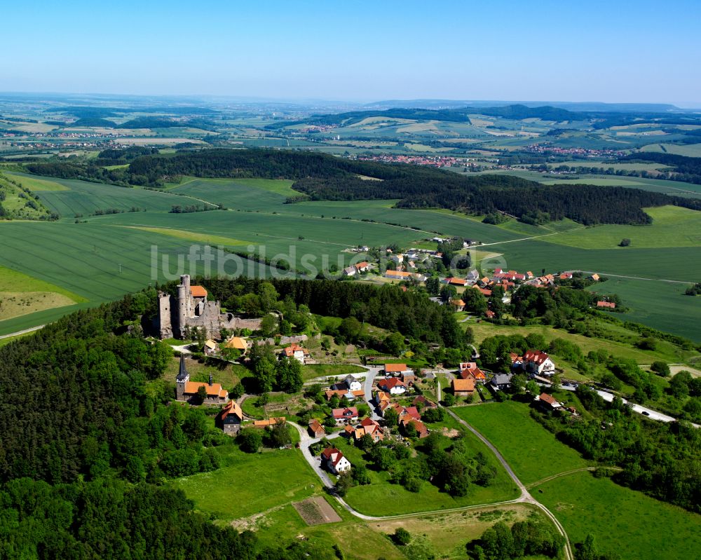 Luftaufnahme Rimbach - Dorfkern am Feldrand in Rimbach im Bundesland Thüringen, Deutschland