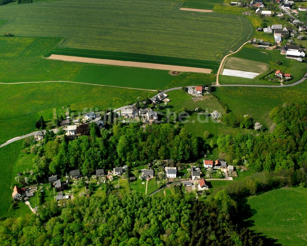 Luftaufnahme Ringethal - Dorfkern am Feldrand in Ringethal im Bundesland Sachsen, Deutschland