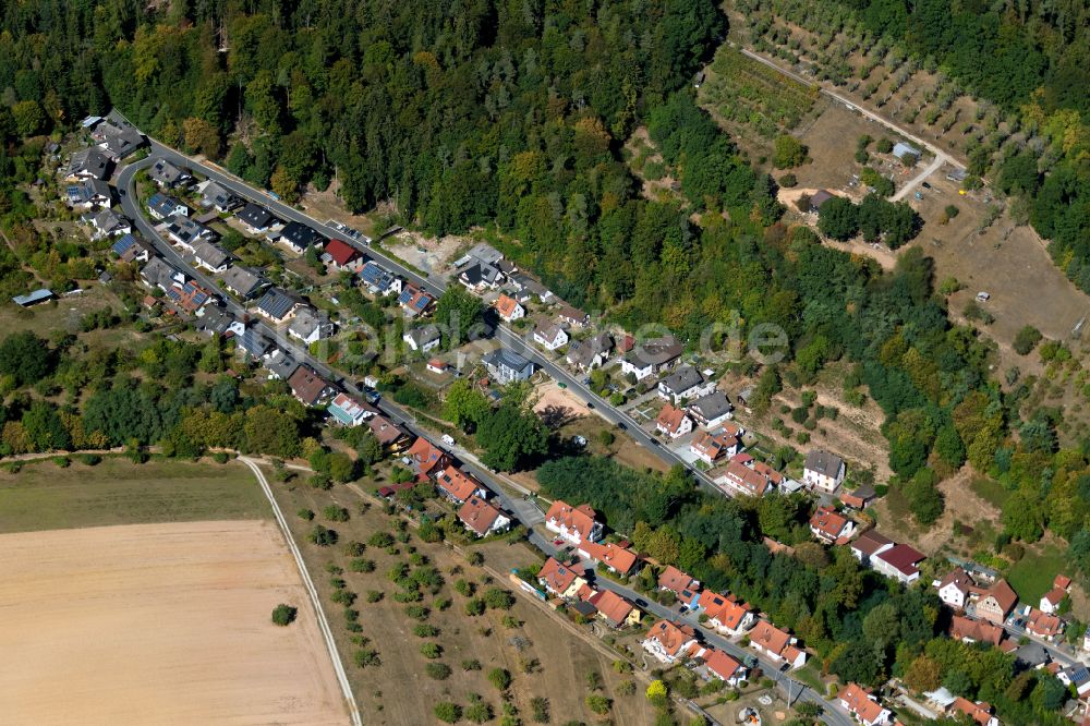 Luftaufnahme Rodenbach - Dorfkern am Feldrand in Rodenbach im Bundesland Bayern, Deutschland
