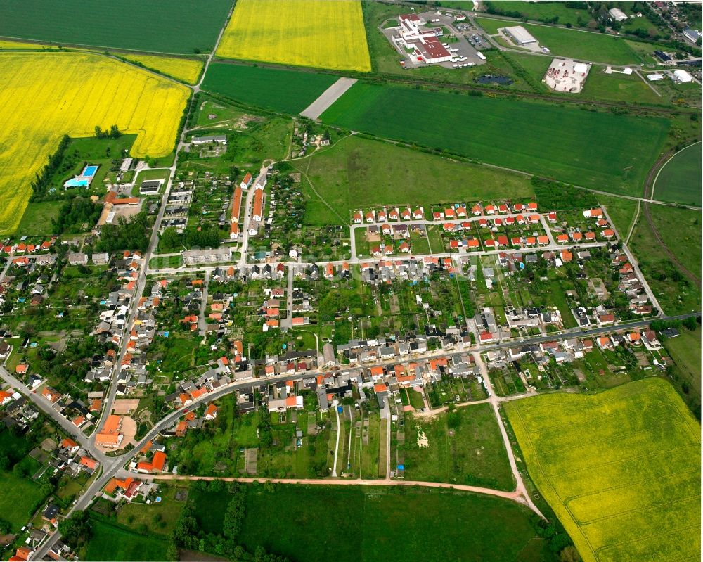 Luftaufnahme Rodleben - Dorfkern am Feldrand in Rodleben im Bundesland Sachsen-Anhalt, Deutschland