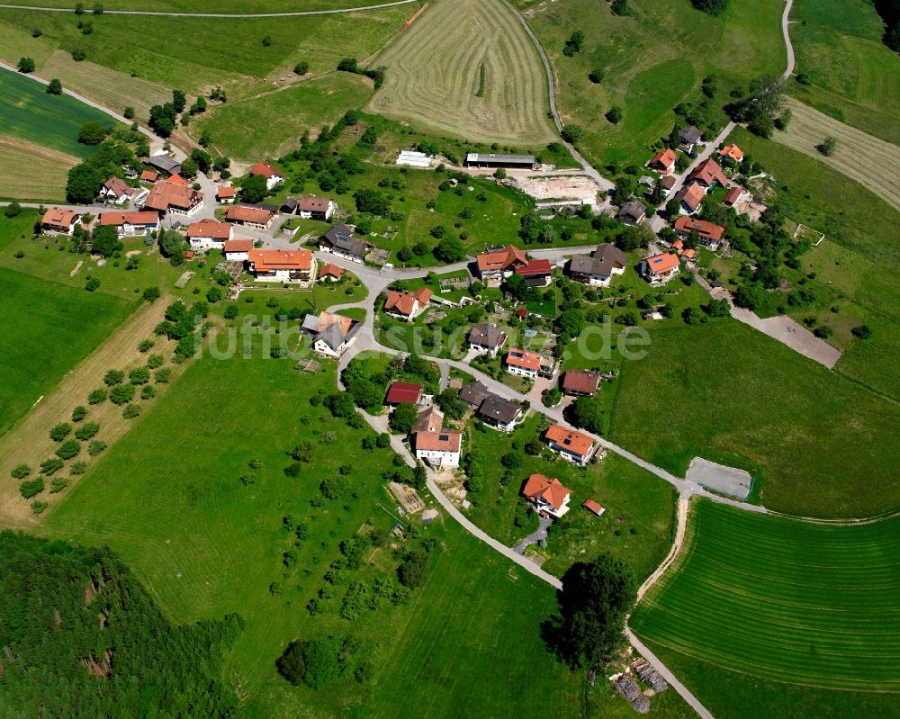 Luftaufnahme Rohr - Dorfkern am Feldrand in Rohr im Bundesland Baden-Württemberg, Deutschland