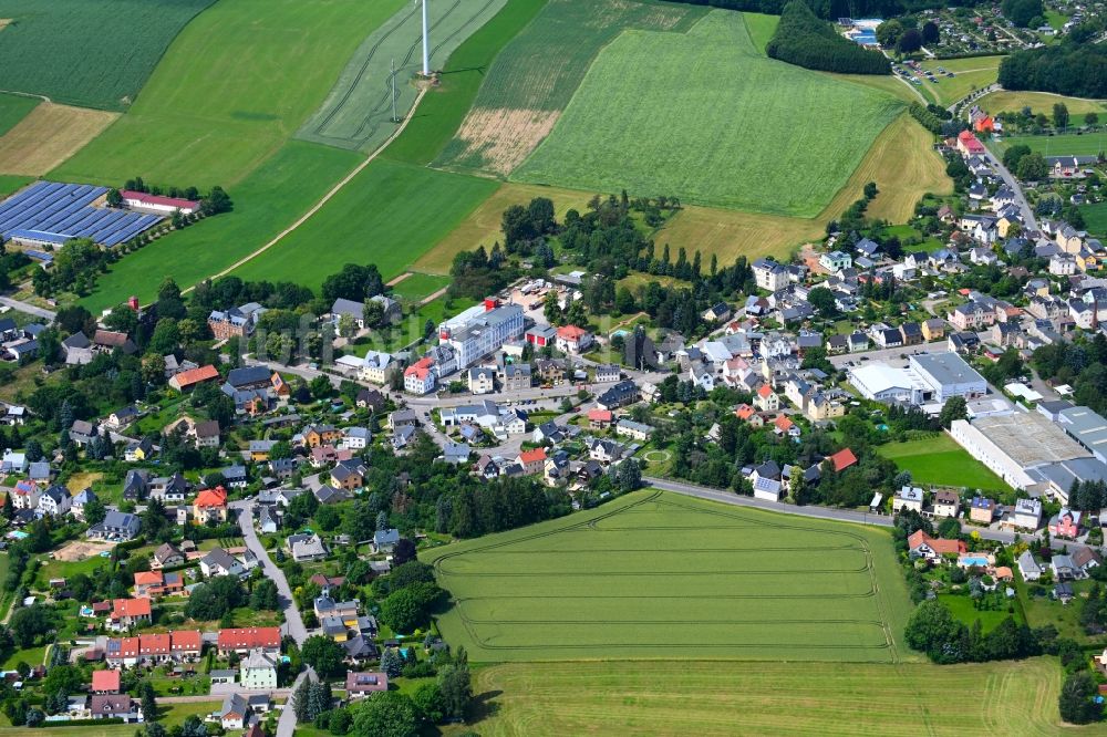 Luftaufnahme Rußdorf - Dorfkern am Feldrand in Rußdorf im Bundesland Sachsen, Deutschland