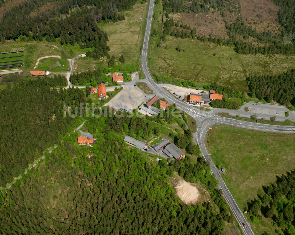 Luftbild Sankt Andreasberg - Dorfkern am Feldrand in Sankt Andreasberg im Bundesland Niedersachsen, Deutschland