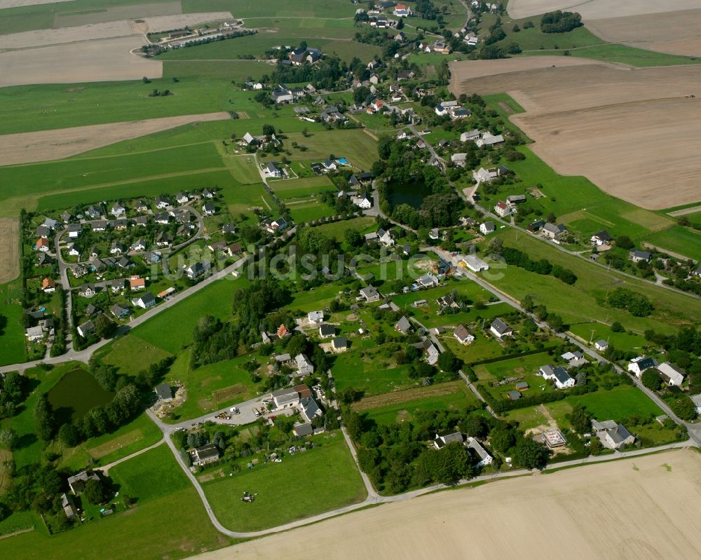 Luftaufnahme Schönerstadt - Dorfkern am Feldrand in Schönerstadt im Bundesland Sachsen, Deutschland