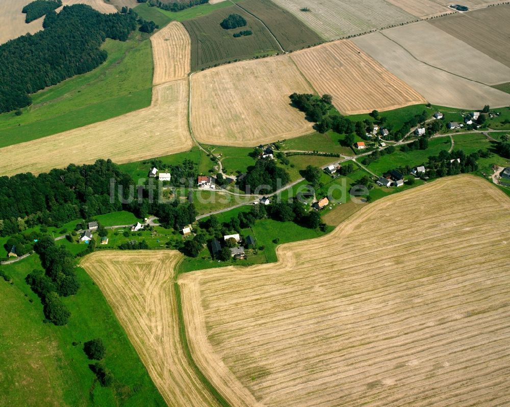 Luftaufnahme Schönerstadt - Dorfkern am Feldrand in Schönerstadt im Bundesland Sachsen, Deutschland
