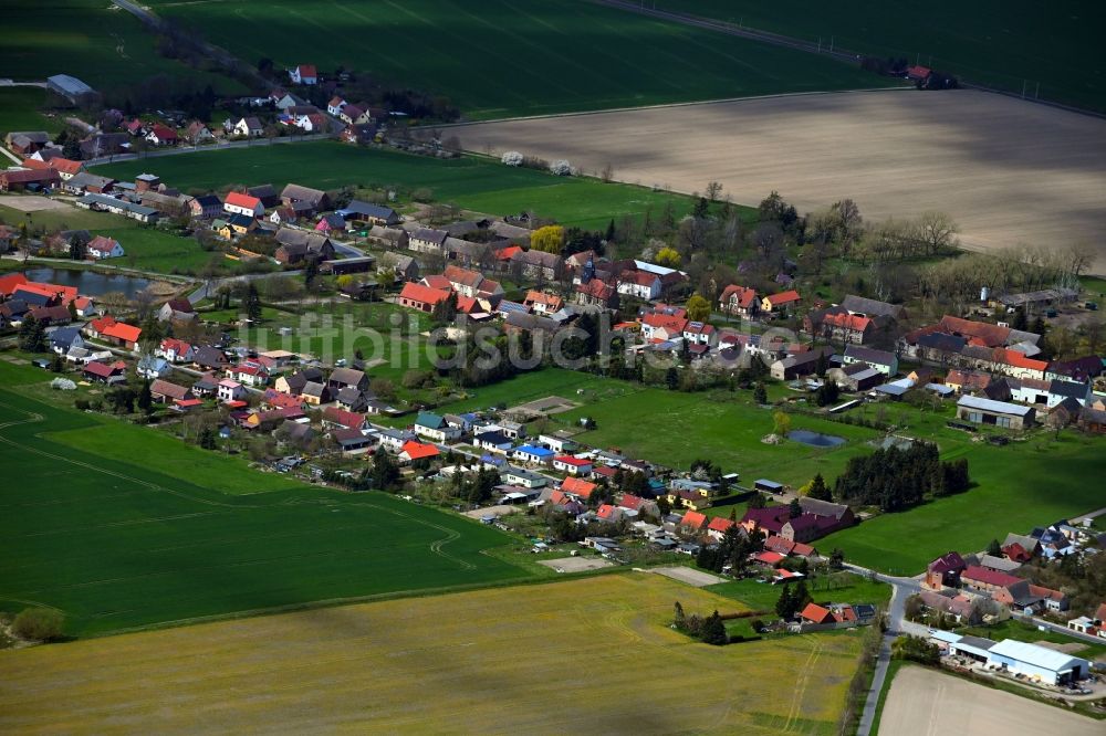 Luftaufnahme Seehausen - Dorfkern am Feldrand in Seehausen im Bundesland Brandenburg, Deutschland