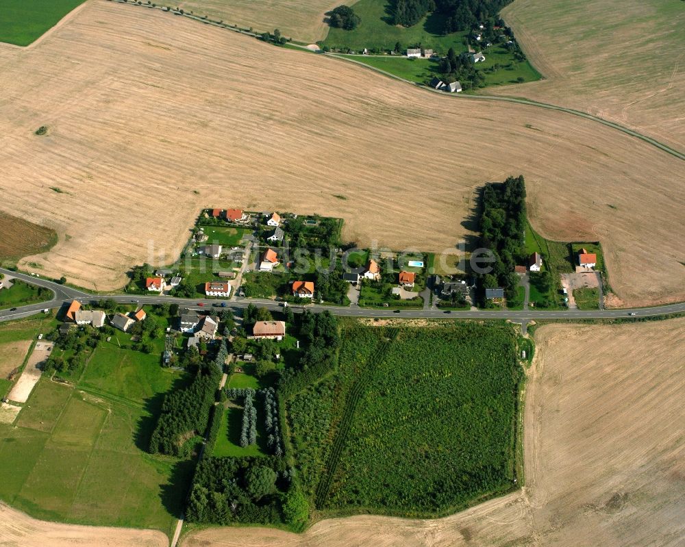 Luftbild Siebenlehn - Dorfkern am Feldrand in Siebenlehn im Bundesland Sachsen, Deutschland