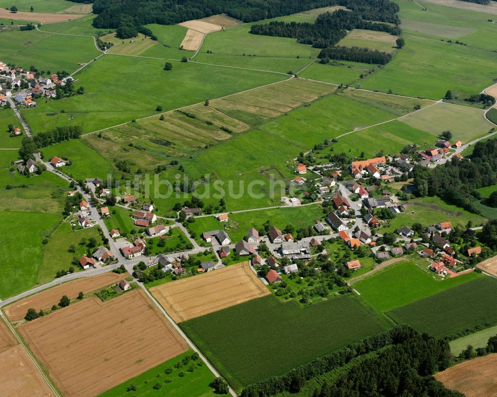 Luftbild Spöck - Dorfkern am Feldrand in Spöck im Bundesland Baden-Württemberg, Deutschland