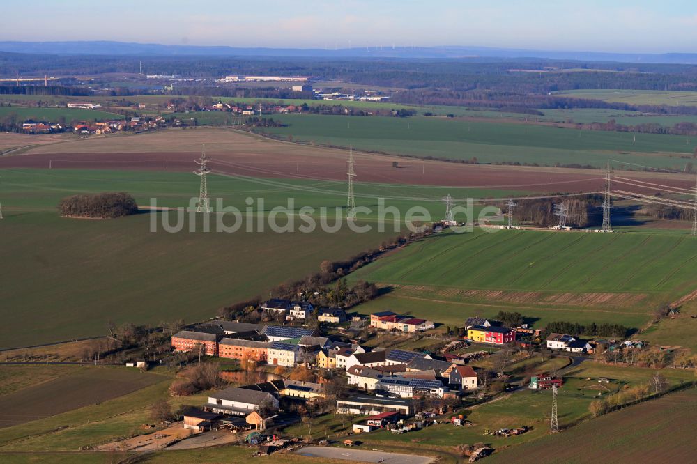 Luftbild Staitz - Dorfkern am Feldrand in Staitz im Bundesland Thüringen, Deutschland