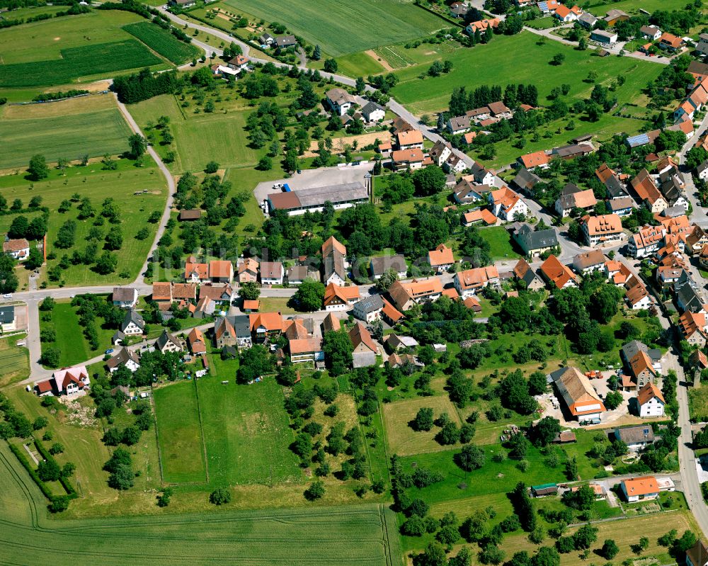 Luftbild Starzach - Dorfkern am Feldrand in Starzach im Bundesland Baden-Württemberg, Deutschland