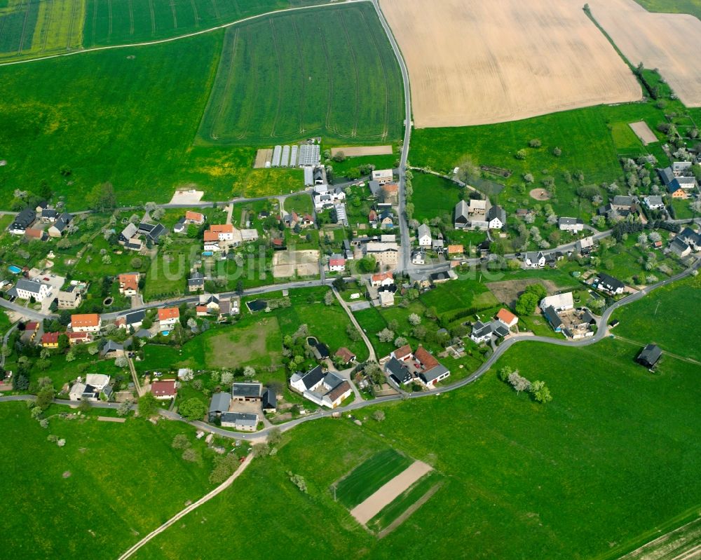 Luftaufnahme Stein - Dorfkern am Feldrand in Stein im Bundesland Sachsen, Deutschland