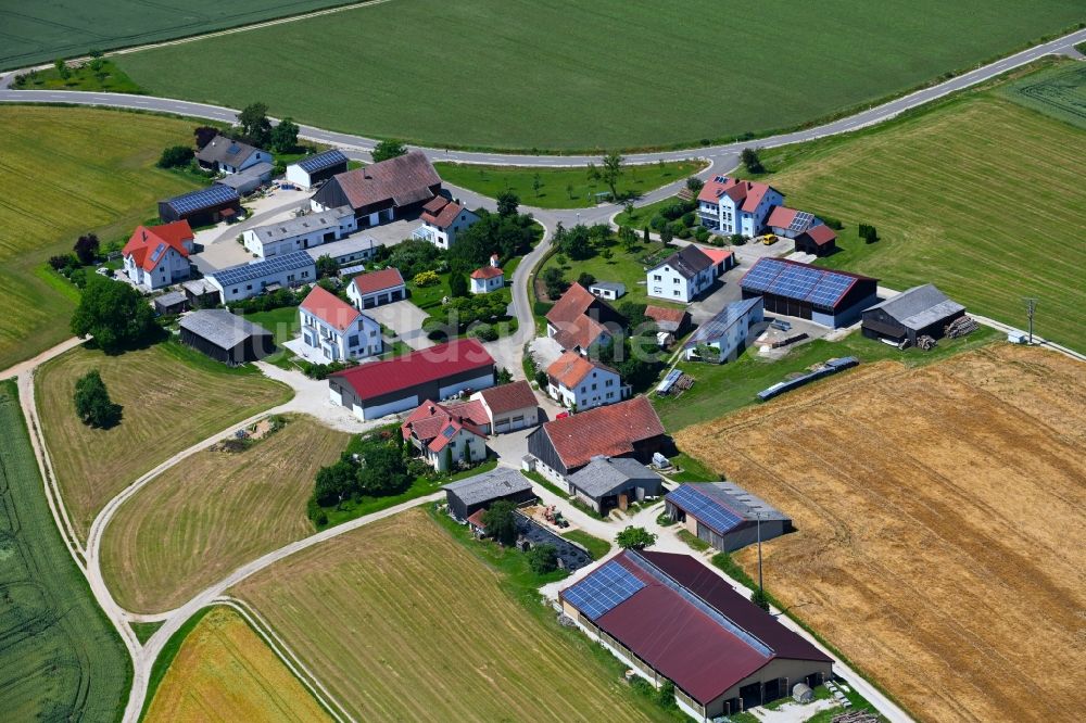 Luftaufnahme Stetterhof - Dorfkern am Feldrand in Stetterhof im Bundesland Bayern, Deutschland