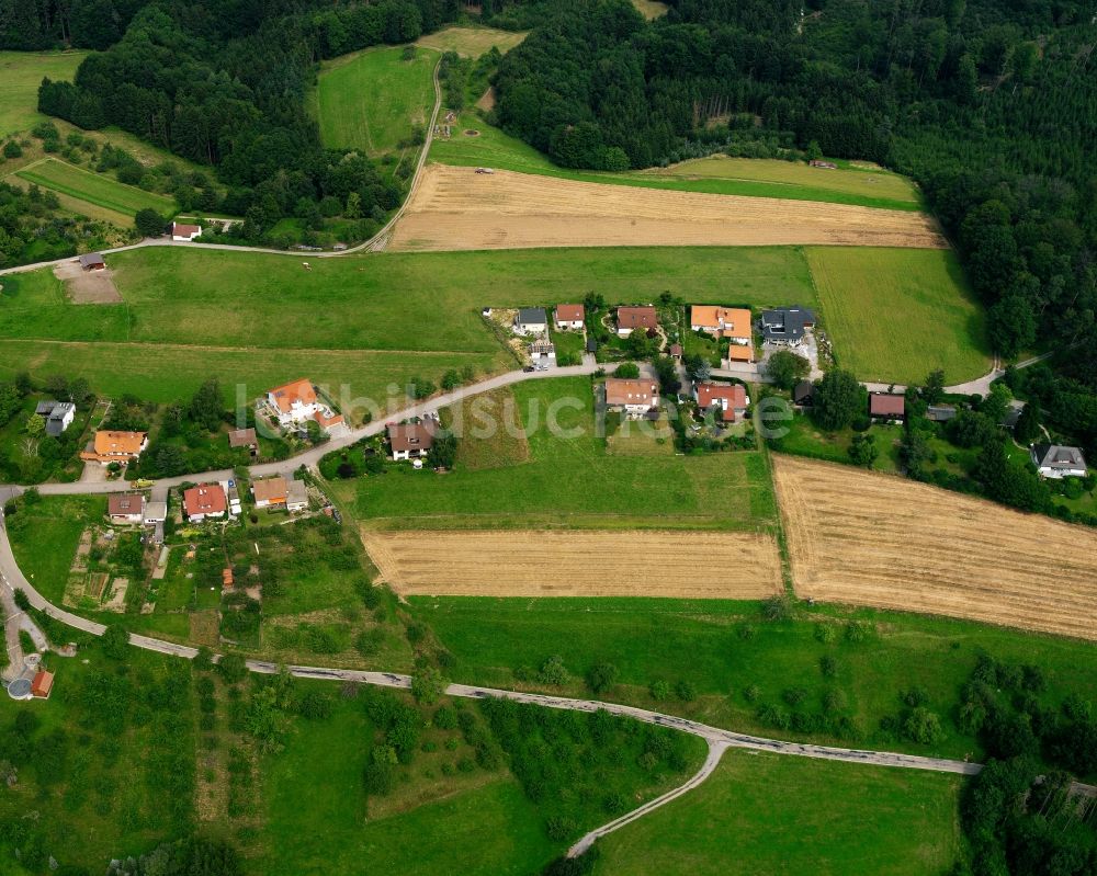 Luftbild Stocksberg - Dorfkern am Feldrand in Stocksberg im Bundesland Baden-Württemberg, Deutschland