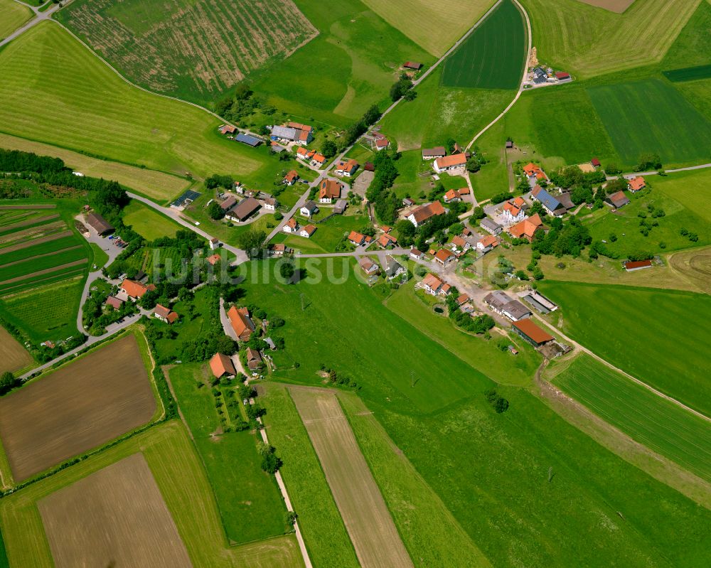 Luftaufnahme Tristolz - Dorfkern am Feldrand in Tristolz im Bundesland Baden-Württemberg, Deutschland