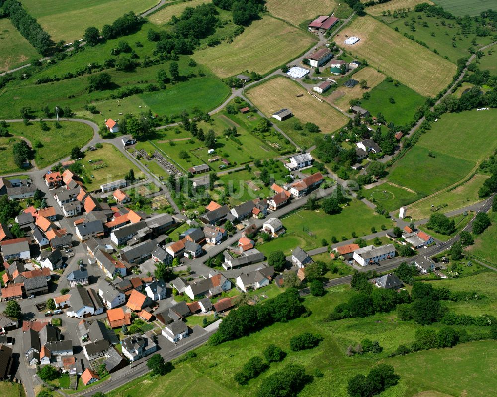 Luftbild Unter-Seibertenrod - Dorfkern am Feldrand in Unter-Seibertenrod im Bundesland Hessen, Deutschland