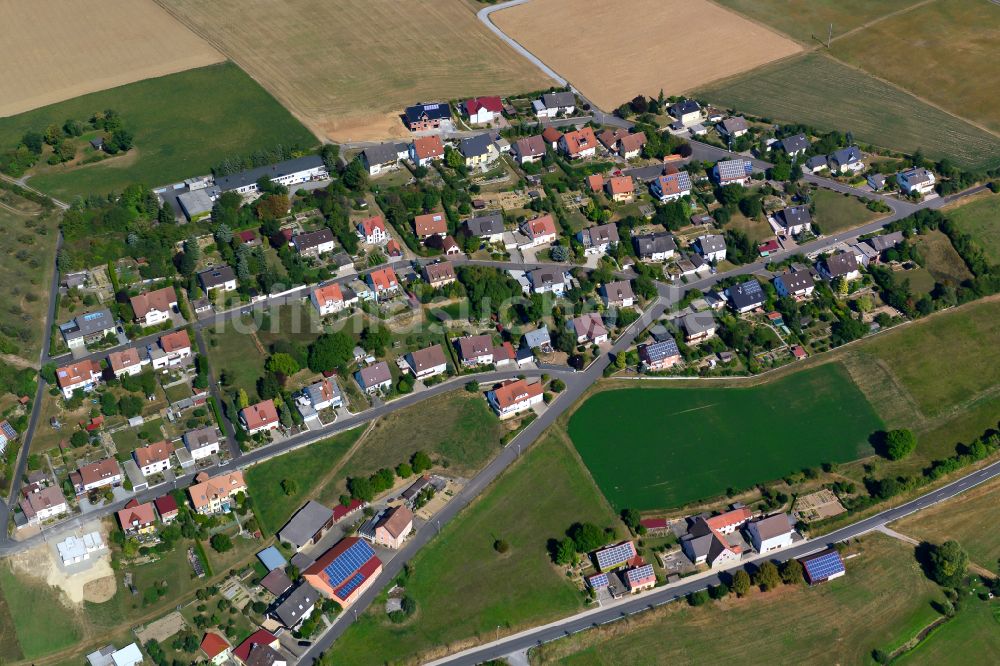 Luftbild Unteraltertheim - Dorfkern am Feldrand in Unteraltertheim im Bundesland Bayern, Deutschland