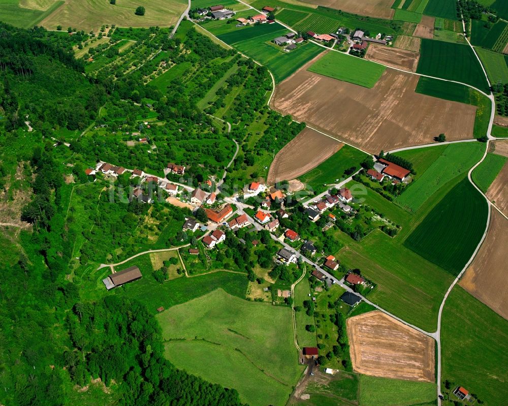 Luftbild Waldrems - Dorfkern am Feldrand in Waldrems im Bundesland Baden-Württemberg, Deutschland