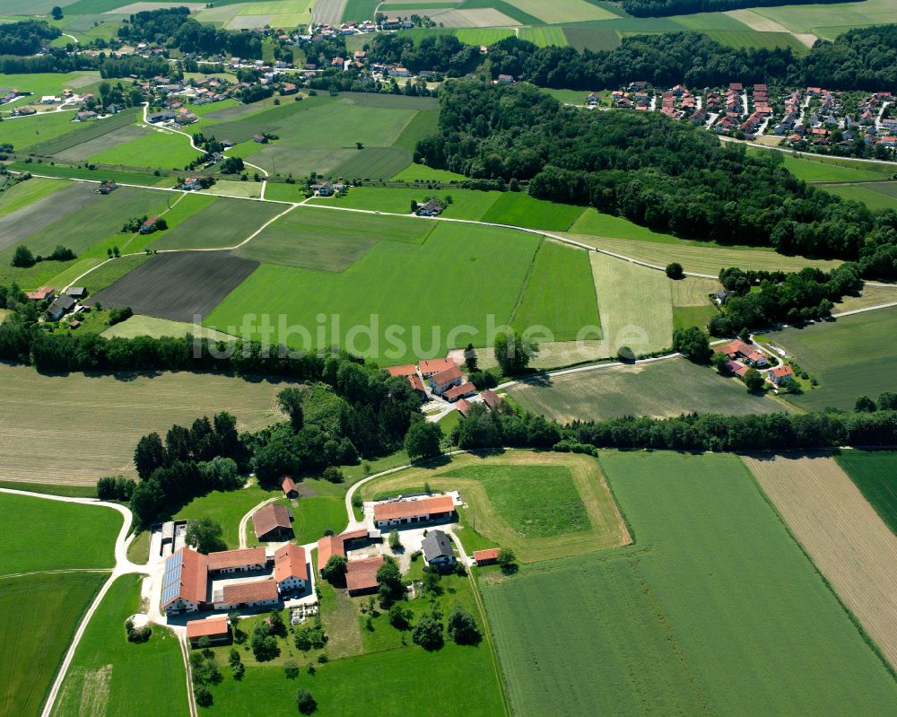 Luftaufnahme Waltenberg - Dorfkern am Feldrand in Waltenberg im Bundesland Bayern, Deutschland